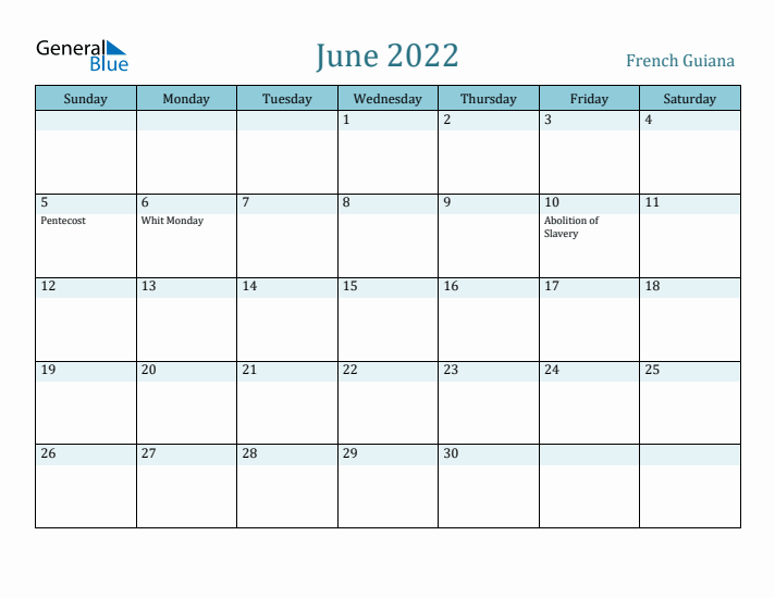 June 2022 Calendar with Holidays