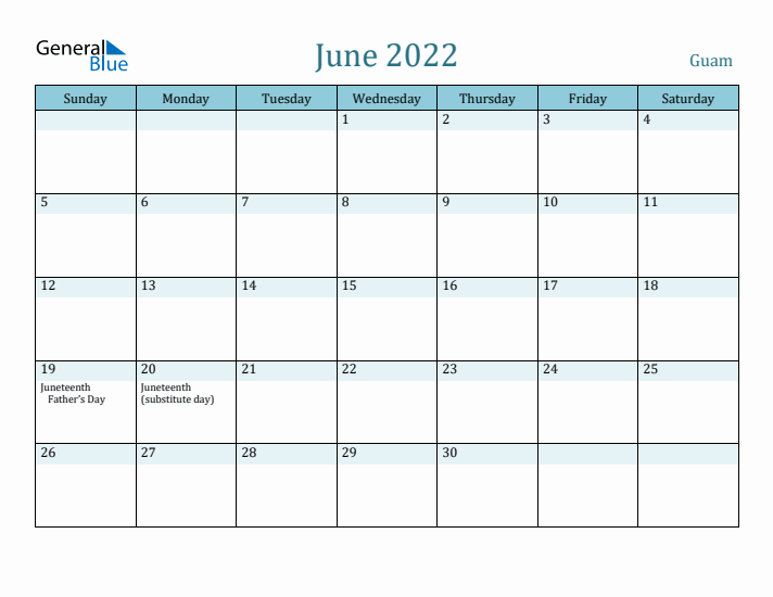 June 2022 Calendar with Holidays