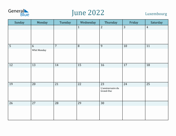 June 2022 Calendar with Holidays