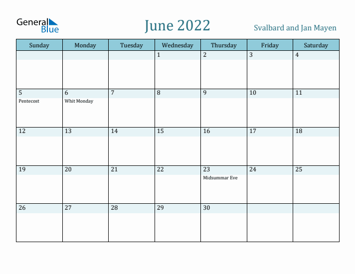 June 2022 Calendar with Holidays