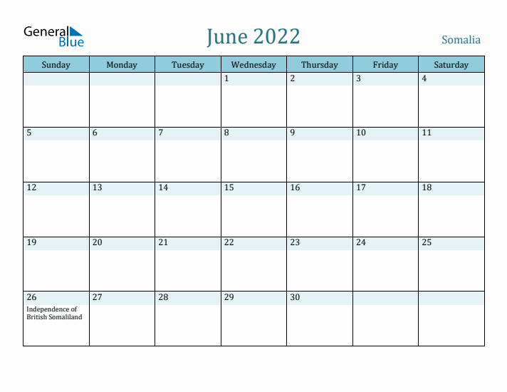 June 2022 Calendar with Holidays