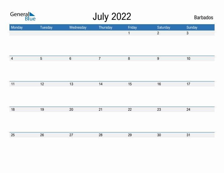 Fillable July 2022 Calendar