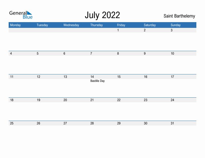 Fillable July 2022 Calendar