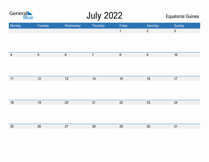 Fillable July 2022 Calendar