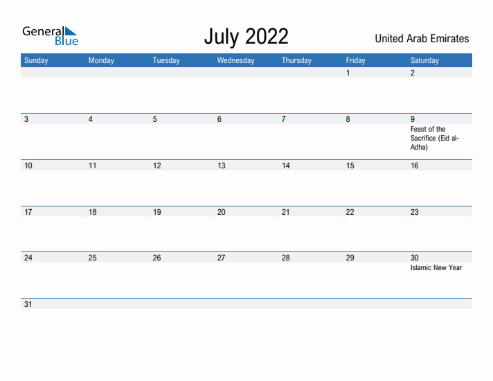 Fillable July 2022 Calendar