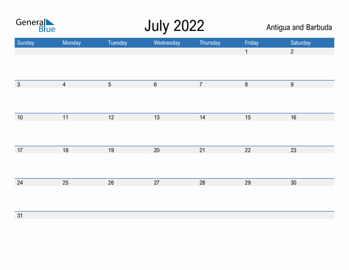 Fillable July 2022 Calendar