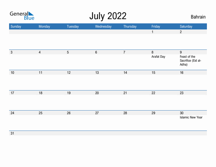 Fillable July 2022 Calendar