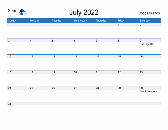 Fillable July 2022 Calendar