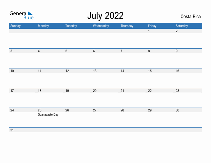 Fillable July 2022 Calendar