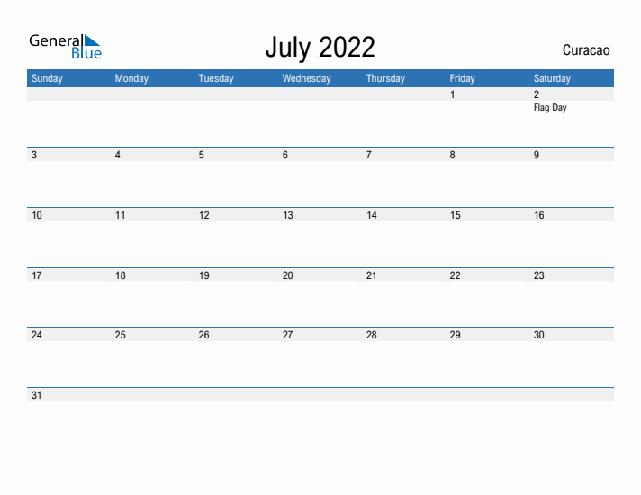 Fillable July 2022 Calendar