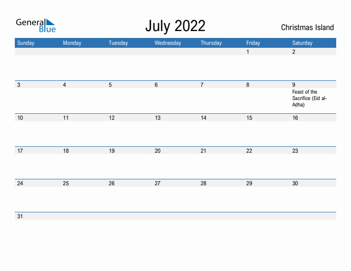 Fillable July 2022 Calendar