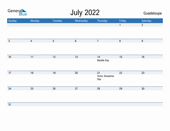 Fillable July 2022 Calendar