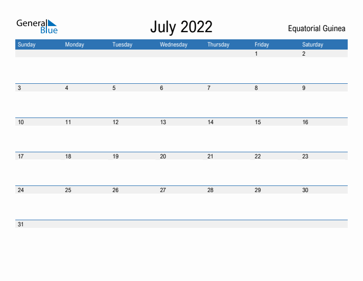 Fillable July 2022 Calendar