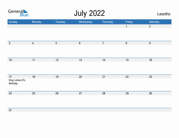 Fillable July 2022 Calendar