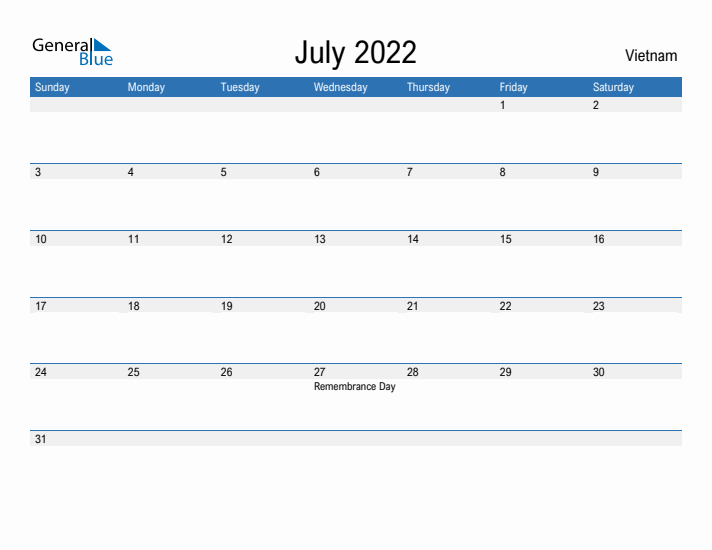 Fillable July 2022 Calendar