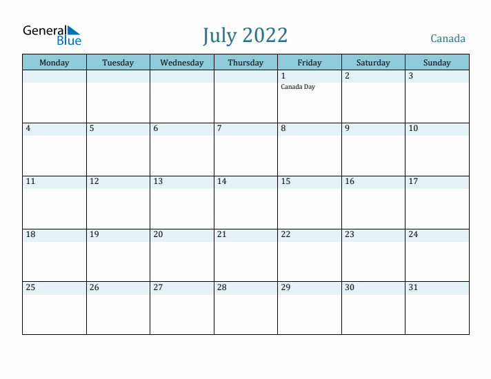 July 2022 Calendar with Holidays