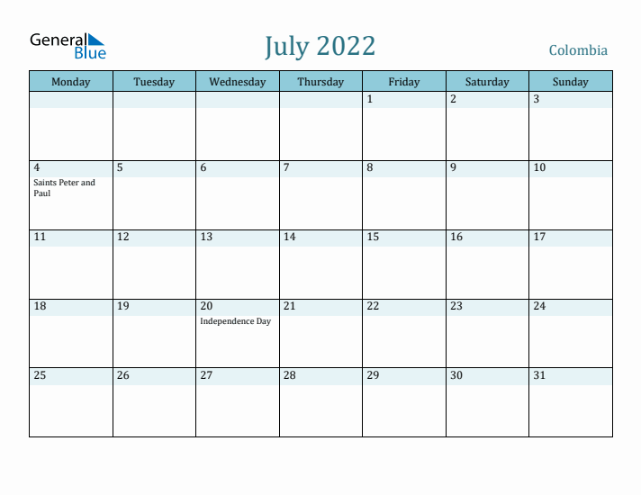 July 2022 Calendar with Holidays