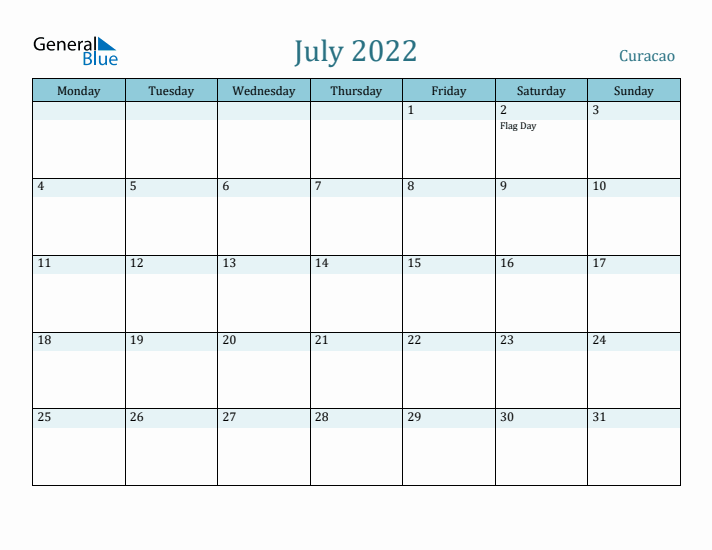 July 2022 Calendar with Holidays