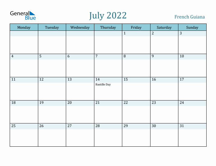 July 2022 Calendar with Holidays