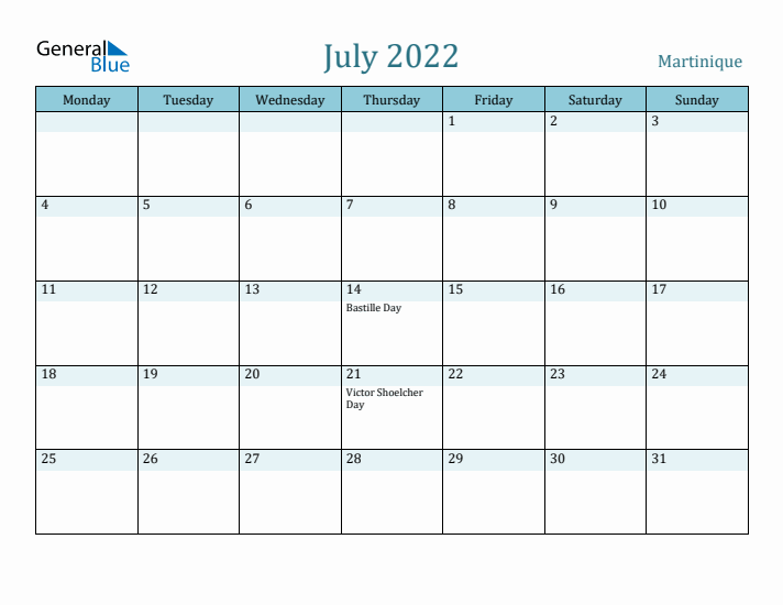 July 2022 Calendar with Holidays