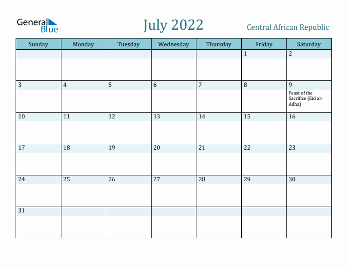 July 2022 Calendar with Holidays