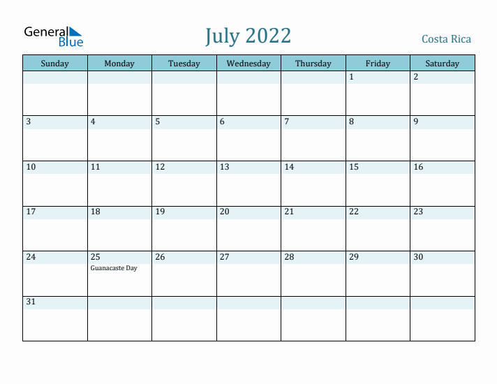 July 2022 Calendar with Holidays