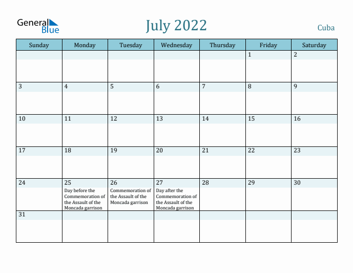 July 2022 Calendar with Holidays