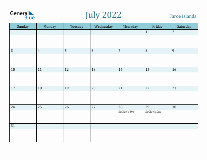 July 2022 Calendar with Holidays