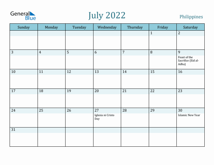 July 2022 Calendar with Holidays