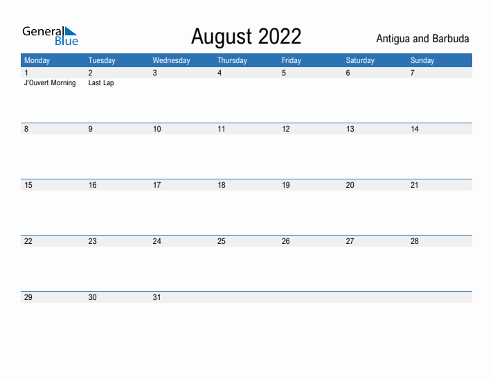 Fillable August 2022 Calendar