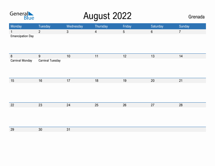 Fillable August 2022 Calendar