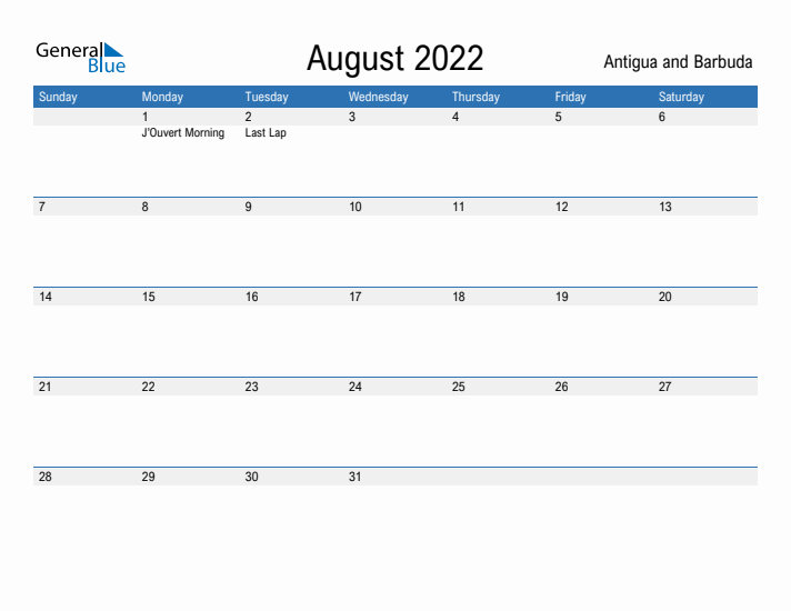 Fillable August 2022 Calendar