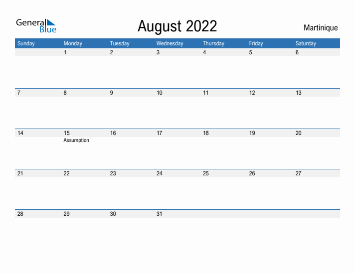 Fillable August 2022 Calendar