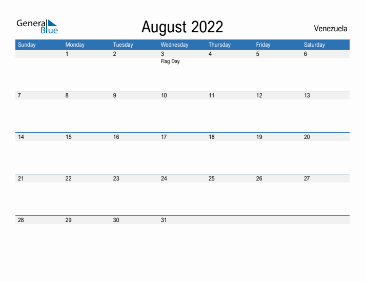 Fillable August 2022 Calendar