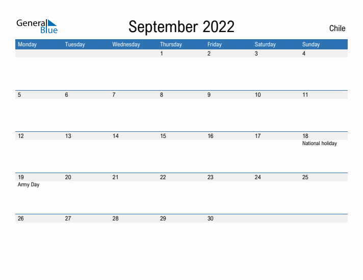 Fillable September 2022 Calendar