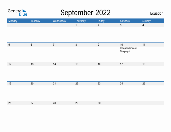 Fillable September 2022 Calendar