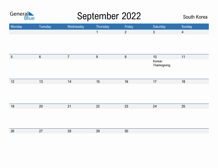 Fillable September 2022 Calendar