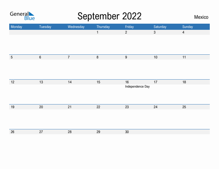 Fillable September 2022 Calendar