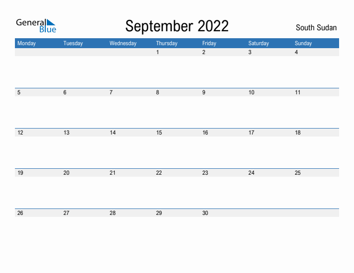 Fillable September 2022 Calendar