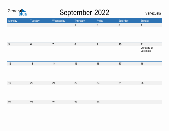 Fillable September 2022 Calendar