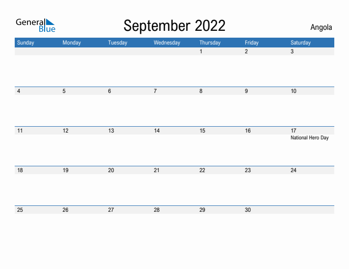 Fillable September 2022 Calendar