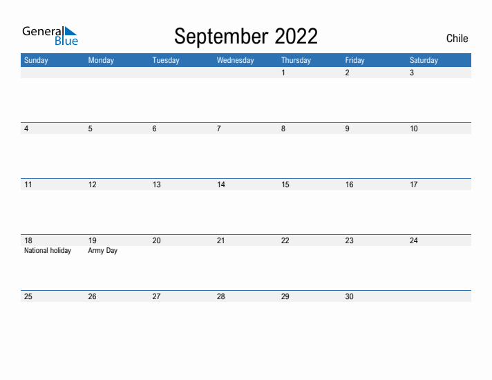 Fillable September 2022 Calendar