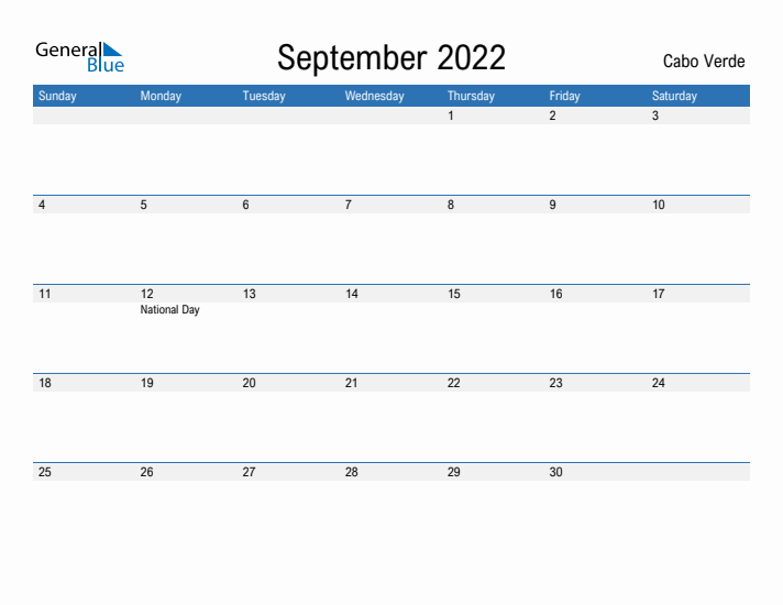 Fillable September 2022 Calendar