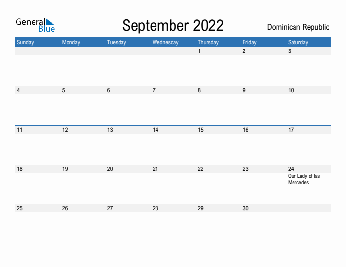 Fillable September 2022 Calendar