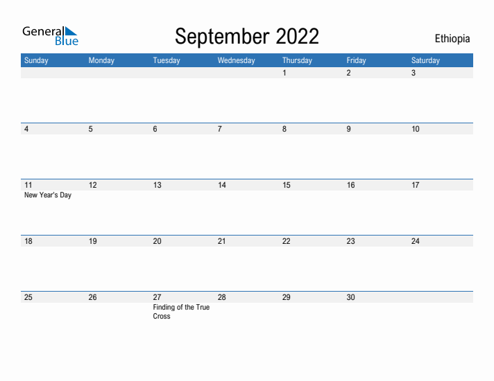 Fillable September 2022 Calendar