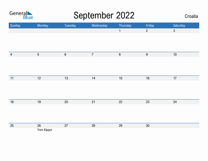 Fillable September 2022 Calendar