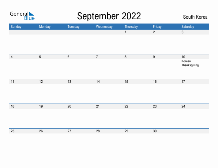 Fillable September 2022 Calendar