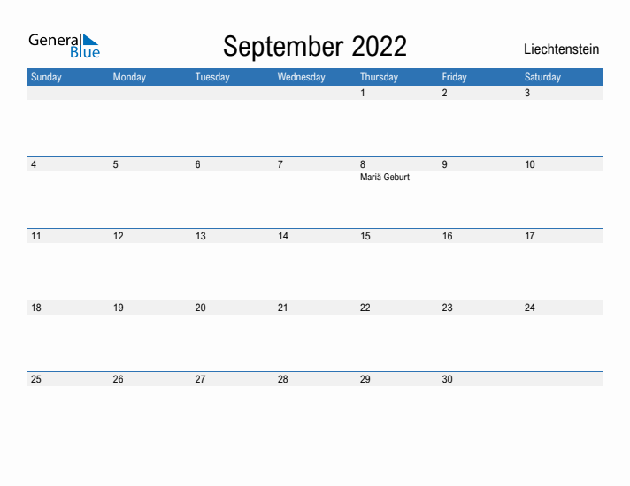 Fillable September 2022 Calendar