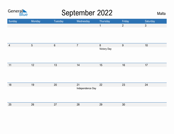 Fillable September 2022 Calendar