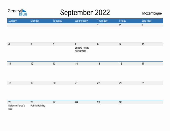 Fillable September 2022 Calendar